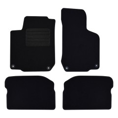 Πατάκια δαπέδου μοκέτας Standard μαύρα για Skoda Octavia 4 / Seat Leon / Toledo / VW Bora / Golf (IV) / Beetle 4τμχ