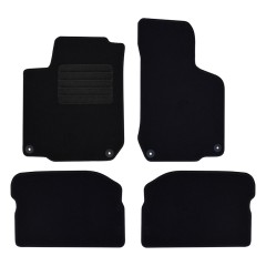 Πατάκια δαπέδου μοκέτας Standard μαύρα συμβατά για Skoda Octavia/ Seat Leon/ Toledo / VW Bora/ Golf (IV)/ Beetle 4τμχ