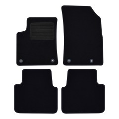 Πατάκια δαπέδου μοκέτας Standard μαύρα για Citroen C3 Aircross / Opel Crossland X 4τμχ