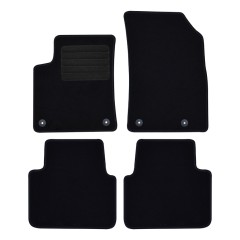 Πατάκια δαπέδου μοκέτας Standard μαύρα συμβατά για Citroen C3 Aircross/ Opel Crossland X 4τμχ