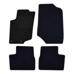 Πατάκια δαπέδου μοκέτας Standard μαύρα συμβατά για Peugeot 207 4τμχ.