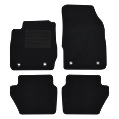 Πατάκια δαπέδου μοκέτας Standard μαύρα συμβατά για Ford Fiesta (VI) 4τμχ.