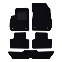 Πατάκια δαπέδου μοκέτας Standard μαύρα για Opel Zafira (C) (7-θέσεων) 5τμχ