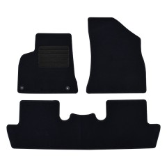 Πατάκια δαπέδου μοκέτας Standard μαύρα συμβατά για Peugeot 5008 (I) 3τμχ.