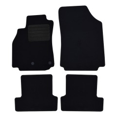 Πατάκια δαπέδου μοκέτας Standard μαύρα συμβατά για Renault Megane (III) Hatchback 4τμχ.