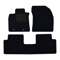 Πατάκια δαπέδου μοκέτας Standard μαύρα συμβατά για Toyota Avensis (III) 3τμχ.