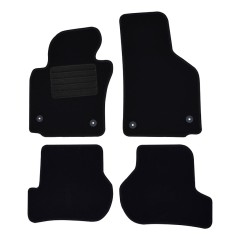 Πατάκια δαπέδου μοκέτας Standard μαύρα για Seat Leon (II) 4τμχ