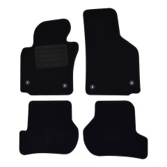 Πατάκια δαπέδου μοκέτας Standard μαύρα συμβατά για Seat Leon (II) 4τμχ