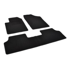 Πατάκια δαπέδου μοκέτας Standard μαύρα συμβατά για Citroen Berlingo I/ Peugeot Partner I 3τμχ.