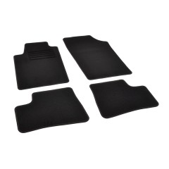 Πατάκια δαπέδου μοκέτας Standard μαύρα συμβατά για Peugeot 206 4τμχ.