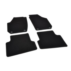 Πατάκια δαπέδου μοκέτας Standard μαύρα συμβατά για Skoda Fabia (II) 4τμχ.