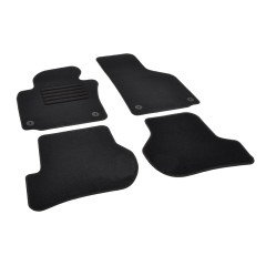 Πατάκια δαπέδου μοκέτας Standard μαύρα συμβατά για Skoda Octavia (II) 4τμχ.