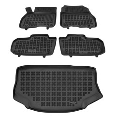 Πατάκια δαπέδου με πορτ μπαγκάζ λαστιχένια σετ για Nissan Leaf I (ZE0) 5τμχ
