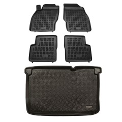 Πατάκια δαπέδου με πορτ μπαγκάζ σετ για Opel Corsa D / E αντιολισθητικό (bottom) 5τμχ