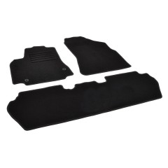 Πατάκια δαπέδου μοκέτας Standard μαύρα συμβατό για Citroen Berlingo II/ Peugeot Partner II (5-θέσεων) 3τμχ.