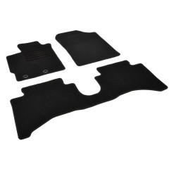 Πατάκια δαπέδου μοκέτας Standard μαύρα συμβατά για Toyota Yaris Hybrid (III) 3τμχ.
