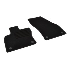 Πατάκια δαπέδου μοκέτας Standard μαύρα συμβατά για VW Caddy IV 2D 2τμχ